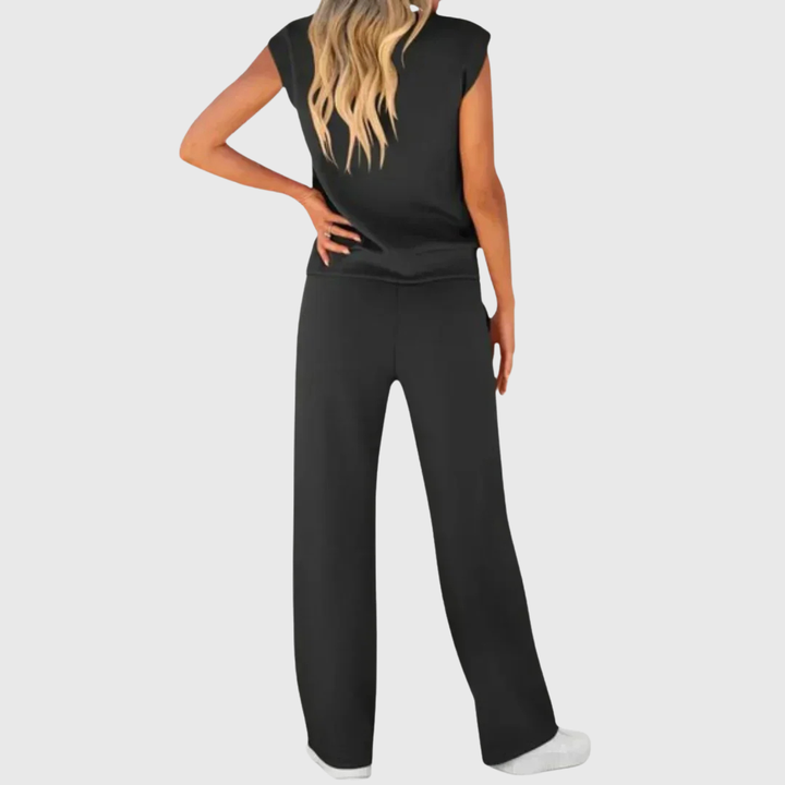 Lolly | Soft black loungewear set, relaxed fit, two-piece
