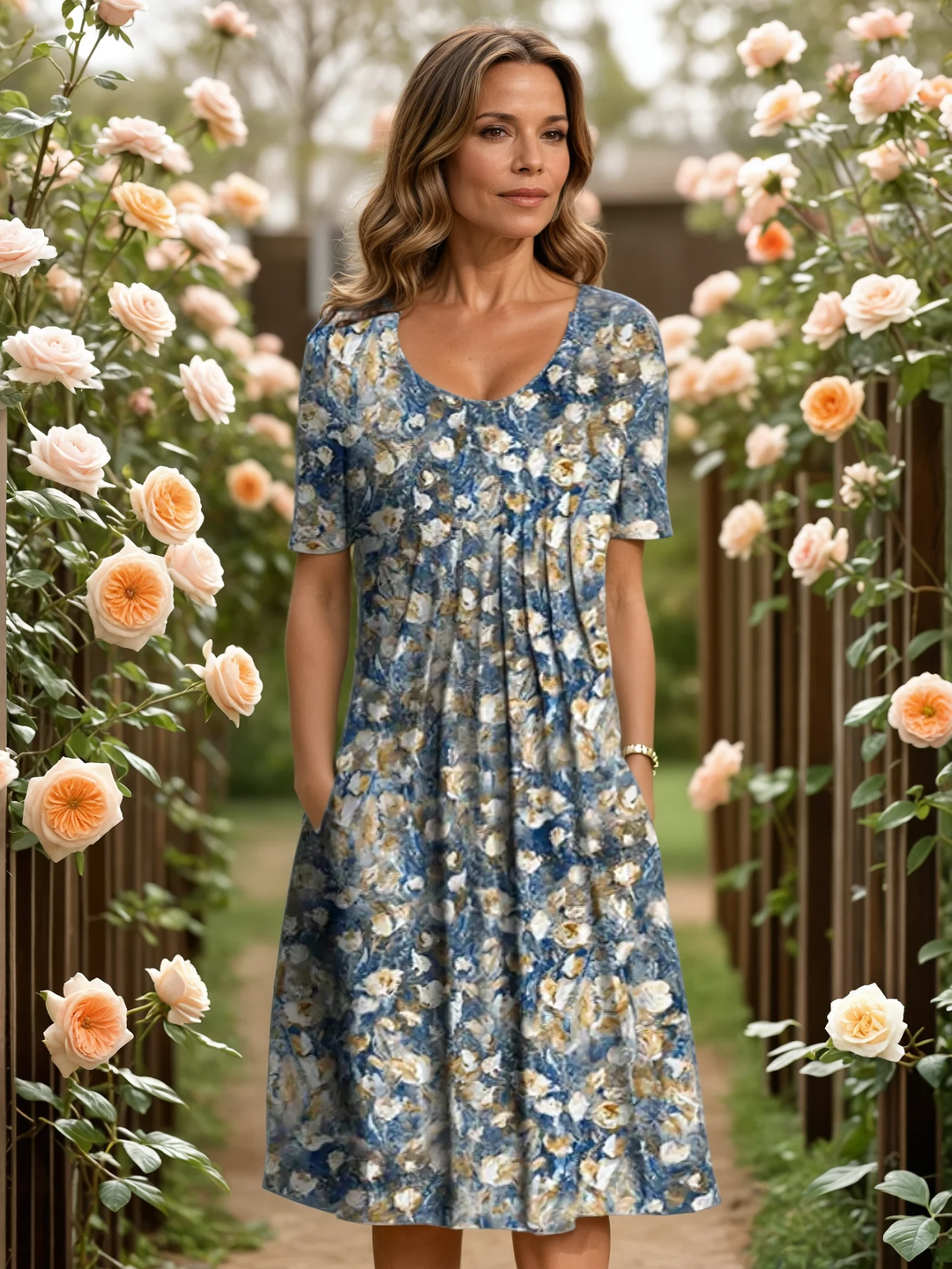 LEWITT - Elegant Dress with Tummy Coverage