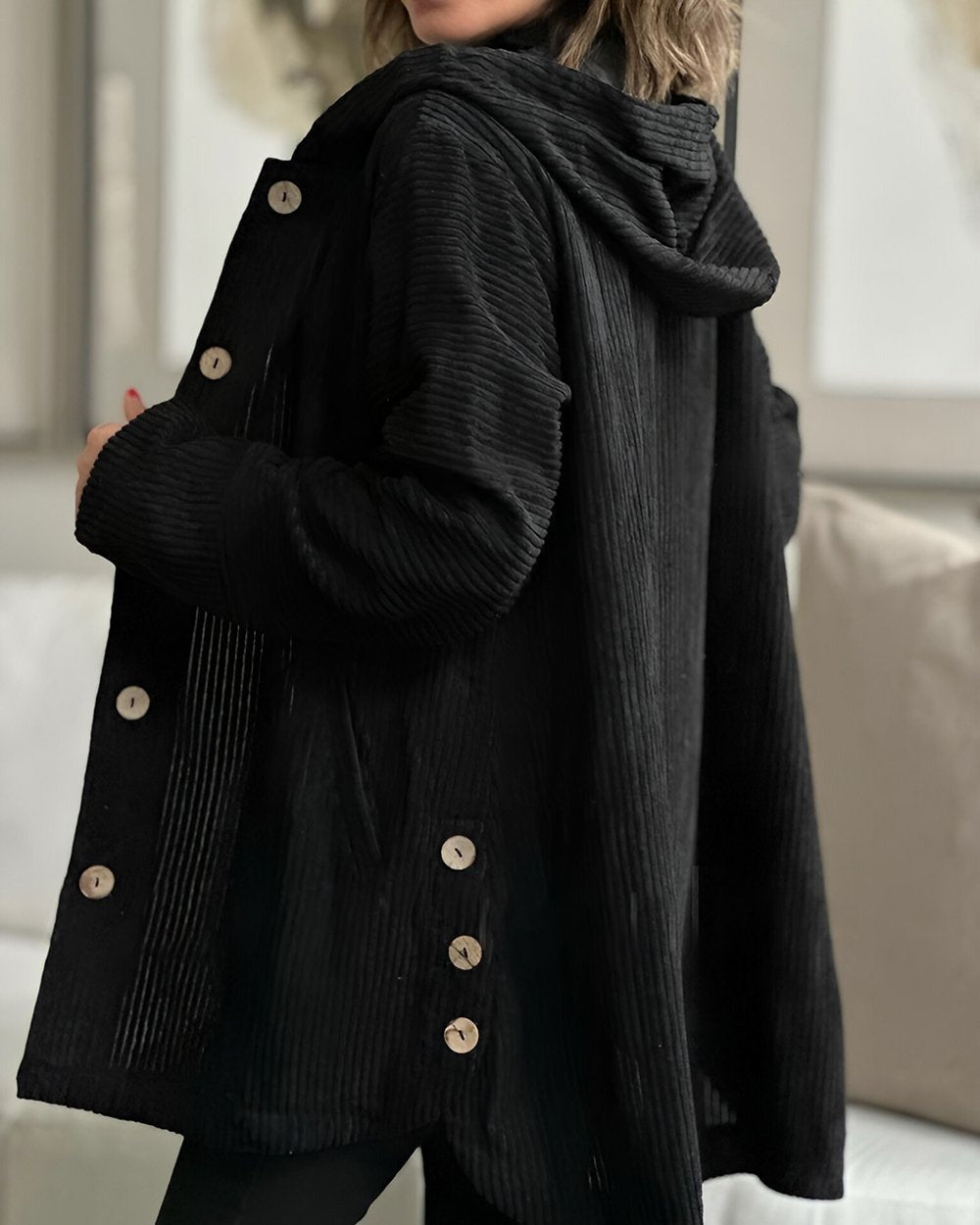 Michelle™ | Cozy Corduroy Hooded Jacket