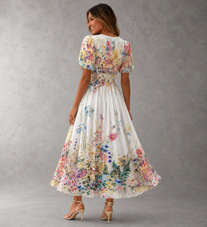 Tanya | Abito Midi Floreale Senza Maniche