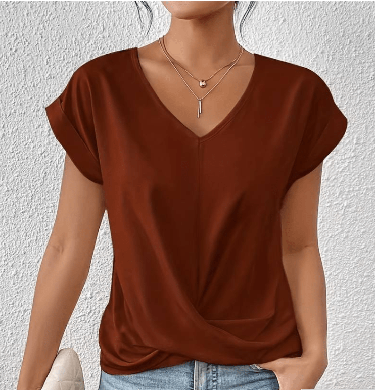 Carolyn | Tummy-Tucking V-Neck Top