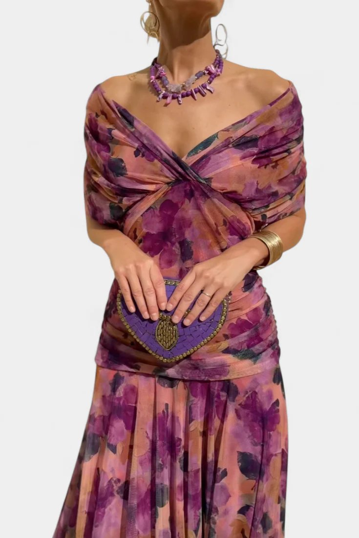 Isla™ | Elegant Floral Print Dress