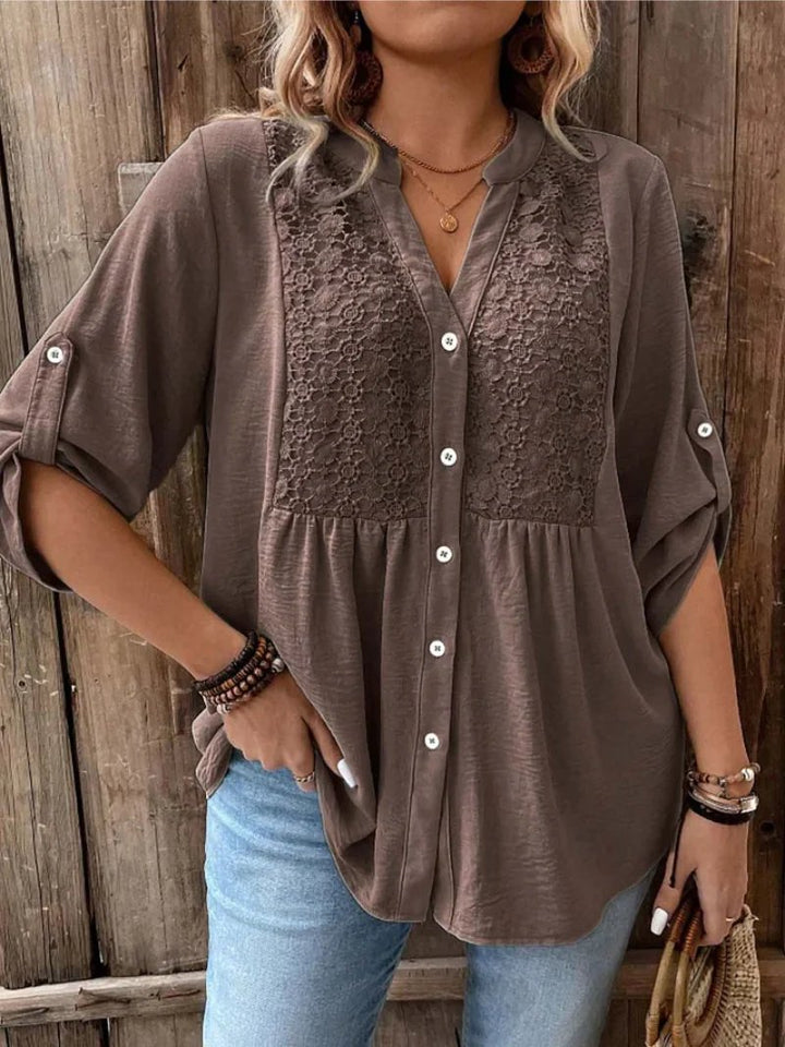 Isla™ | V-Neck Button-Front Blouse