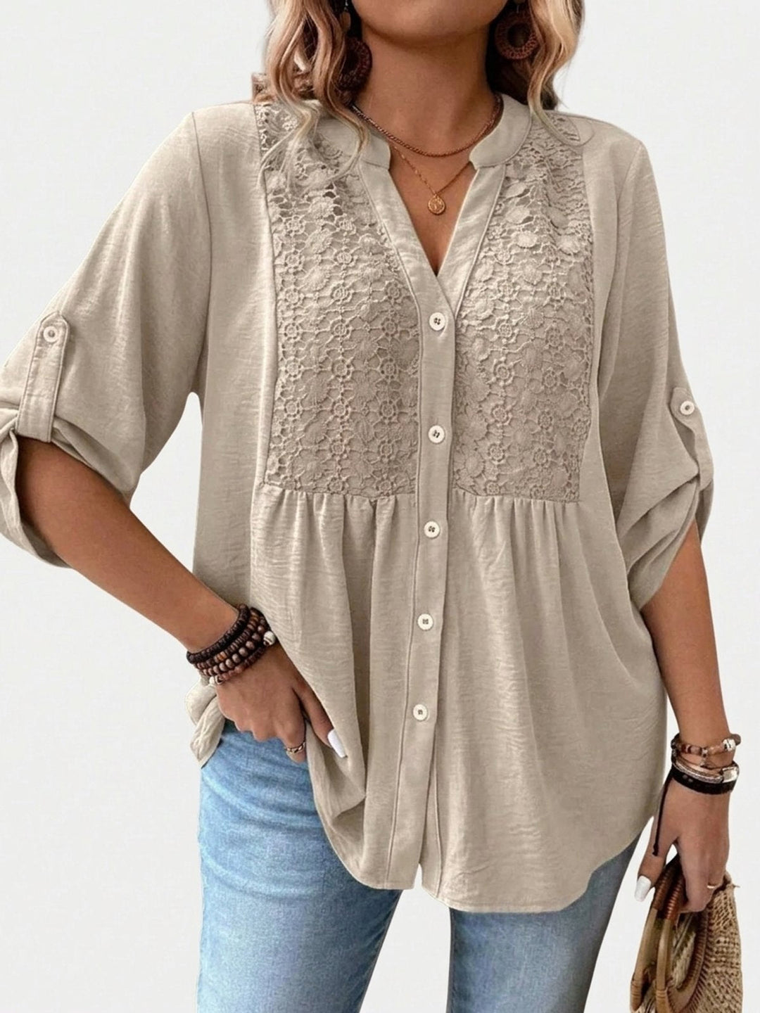 Isla™ | V-Neck Button-Front Blouse